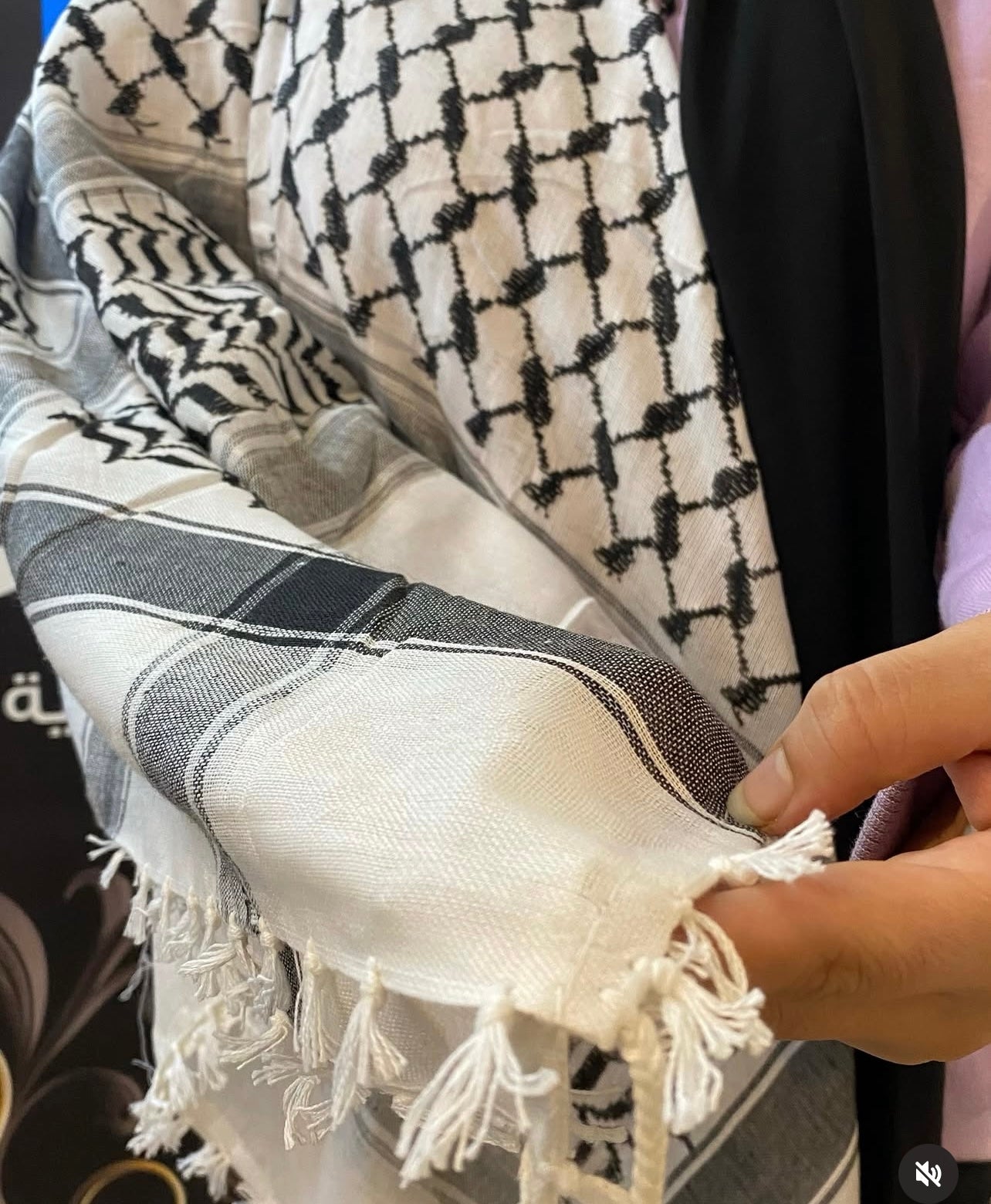 Hand-embroidered scarves ( Kufiya )
