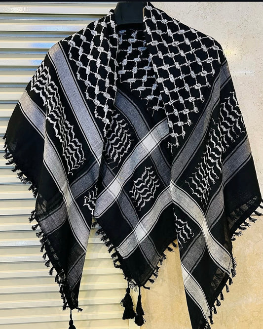 Hand-embroidered scarves ( Kufiya )