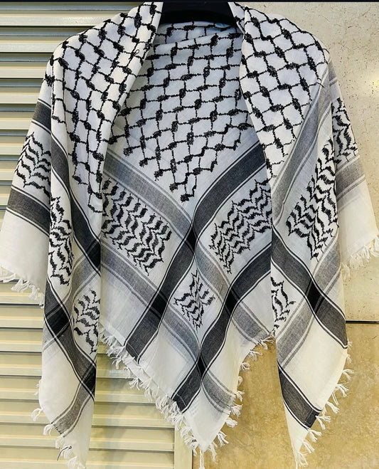 Hand-embroidered scarves ( Kufiya )